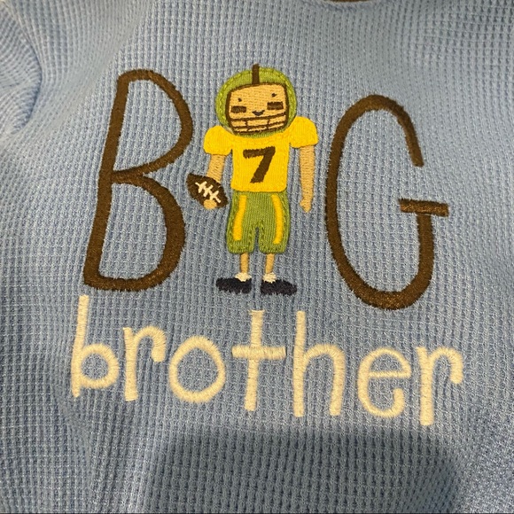 Preowned Carters Big Brother Football Waffle long sleeve Shirt size 6 - Picture 4 of 5